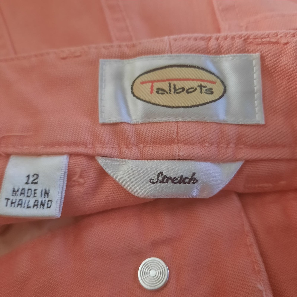 Talbots Womens Stretch Pink Salmon Straight Leg Jeans Size 12 - Picture 3 of 5
